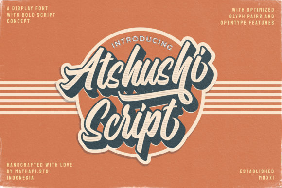 Atshushi Script: Bold Handwritten Font