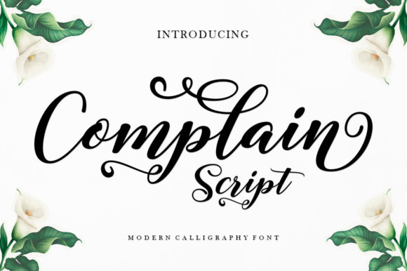 Complain Script: A Stylish Font for Crafters