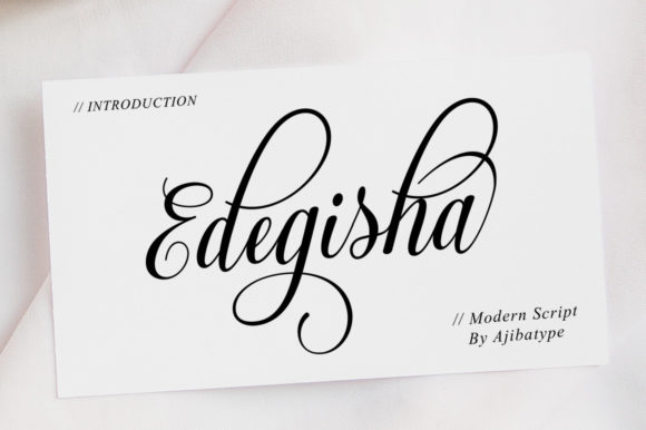 Edegisha Script: A Classy Font for Digital Marketing