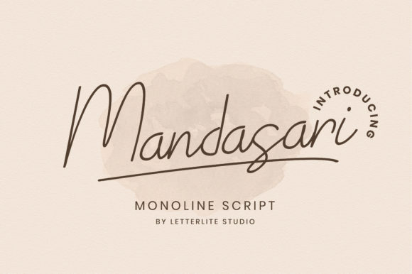 Mandasari Script Font for Creative Projects