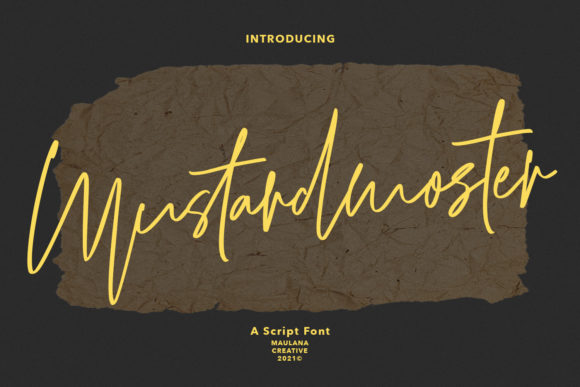 Mustardmoster Script: A Stylish Font for Makers
