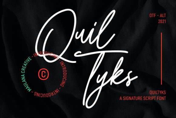 Quiltyks Script: A Handwritten Font for Elegant Design