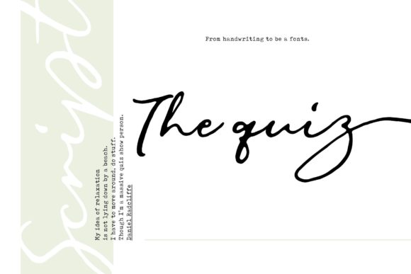 The Quiz Script: A Playful Typeface for Creative Projects